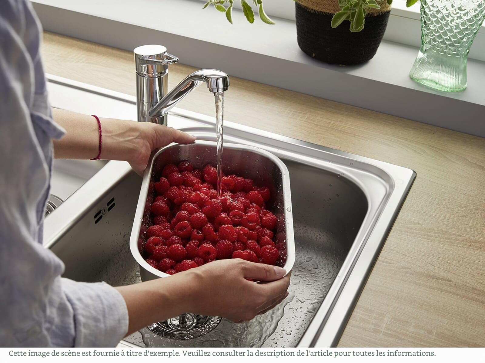 BLANCO WEGA II Robinet de cuisine chromé haute pression Clapet anti-retour Cartouche en céramique Qualité de l'eau garantie et économie d'eau