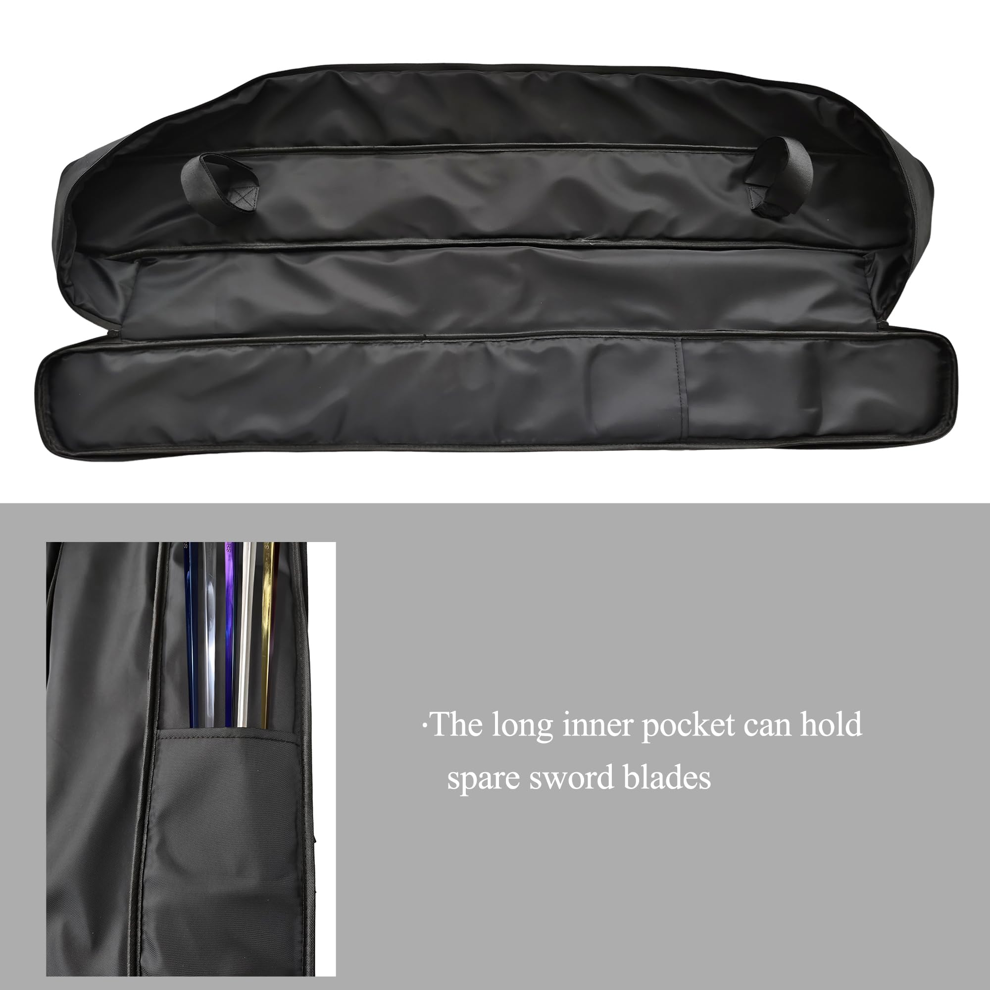 LEONARK Bolsa de Espada de 112cm, Funda de Nailon Impermeable con Acolchado de Esponja Gruesa, Capacidad para más de 2 Espadas, Bolsa de Almacenamiento de Cuchillas Resistente para Espadas de
