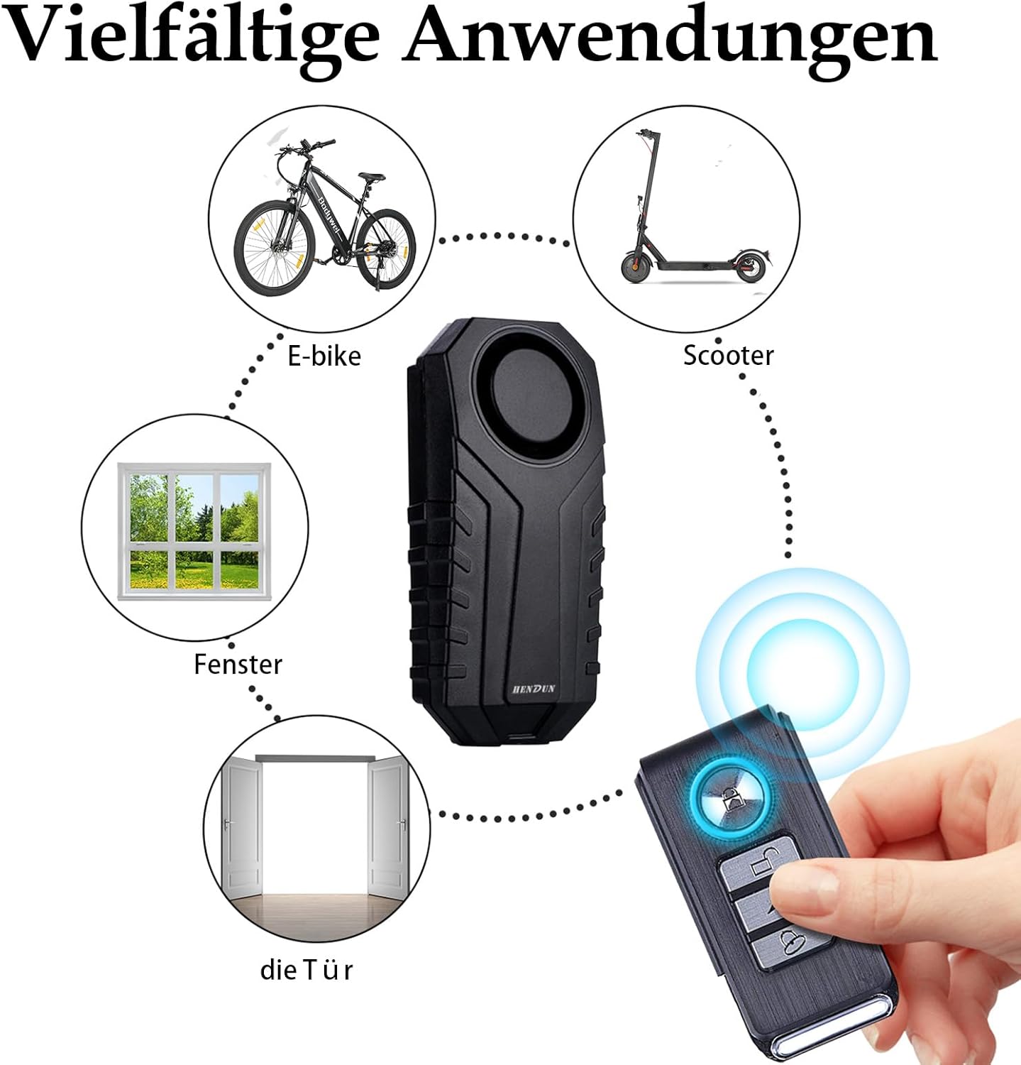 HENDUN Bicycle Alarm System and Remote Control