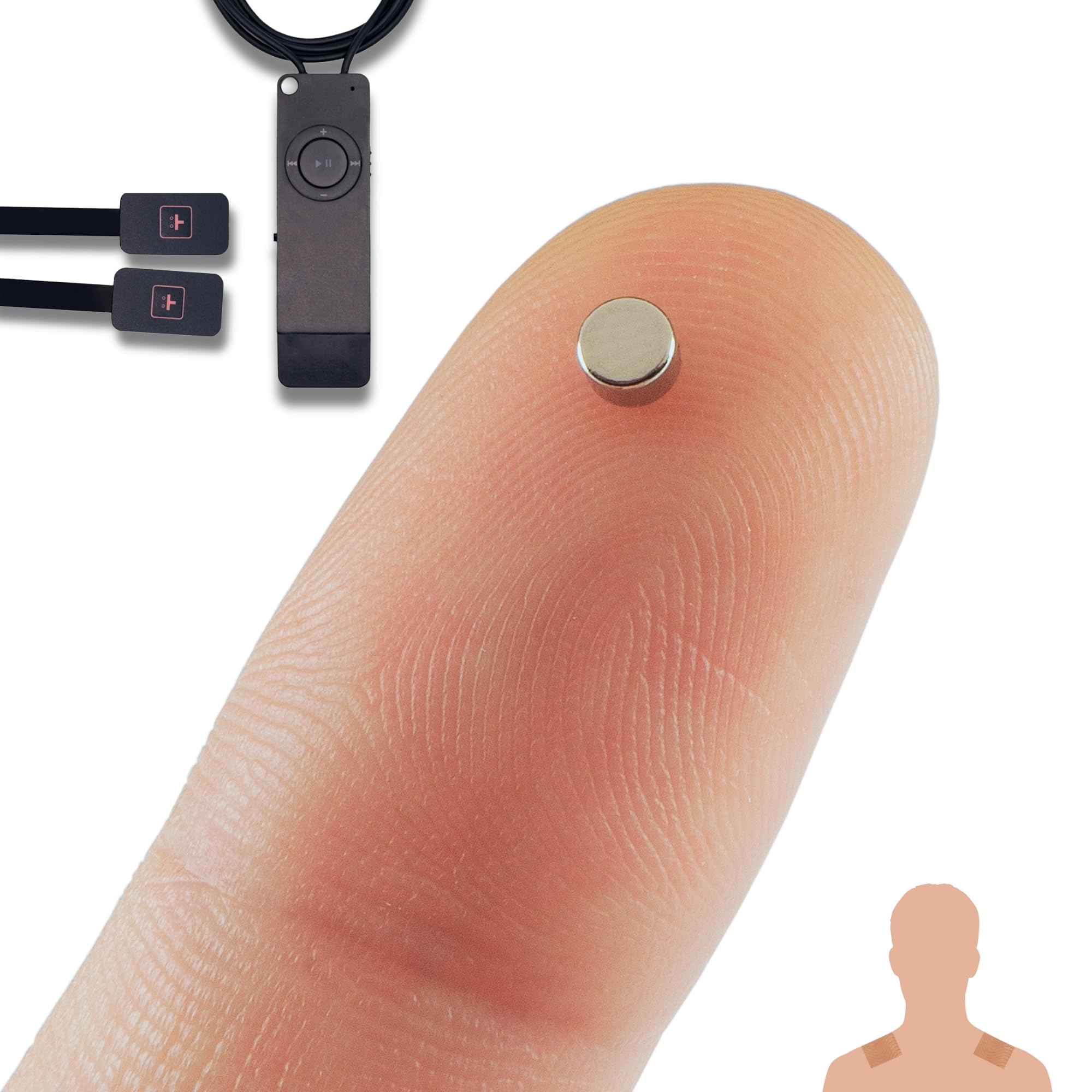 PingaOculto Spy Earpiece Wireless Earphones Invisible Hidden Mini Headset Exam MP3 Footswitches Adhesive Strips - Secret Earphone Micro Listening Device Hearing Ear Cheating (Spy Earpiece Nano V2)