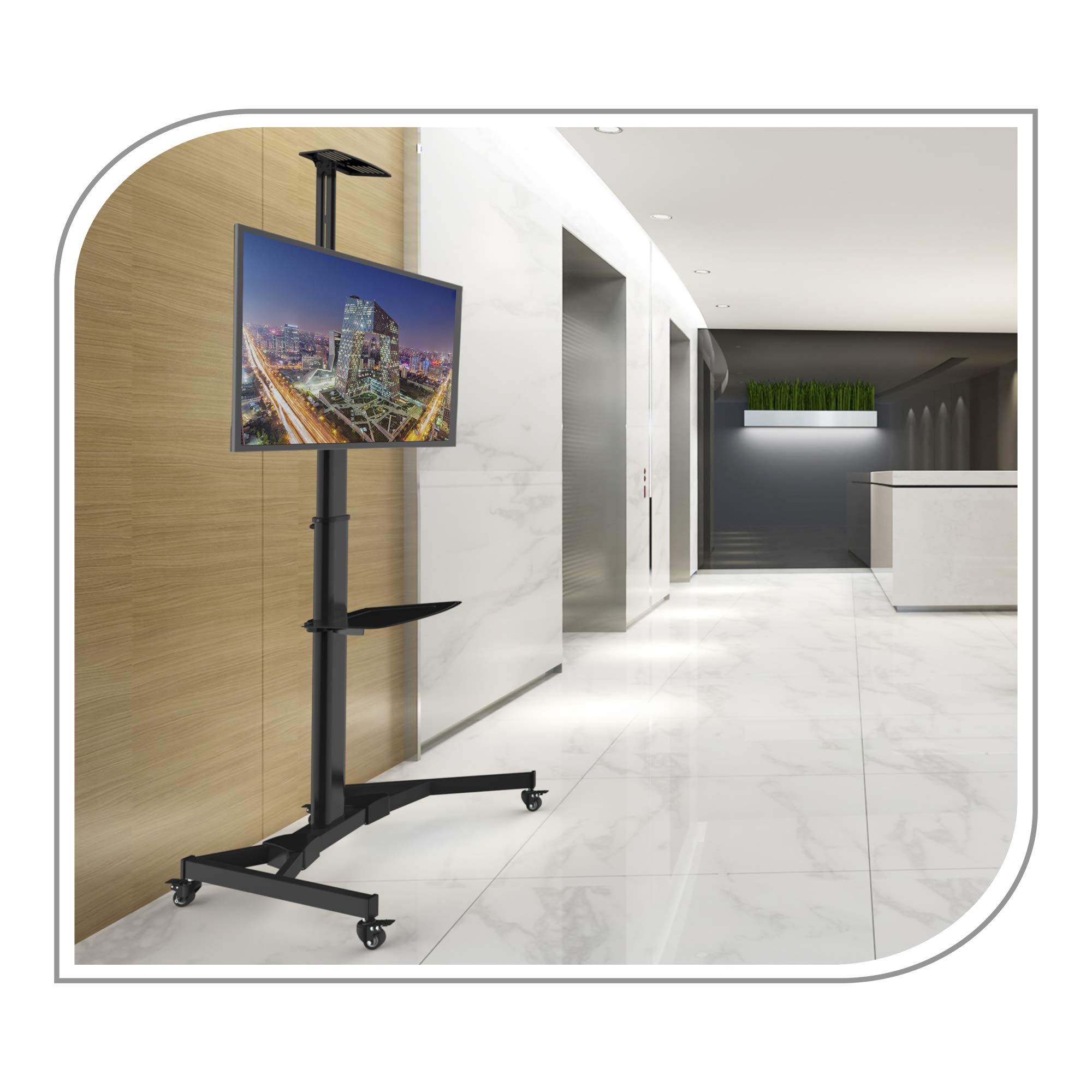 PureMounts PM-CART-70B supporto TV per schermi LCD/LED/plasma da 94-178 cm (37-70 pollici) nero