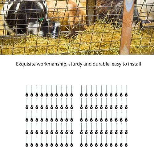 Miniatura 4 de CHICIRIS Aislador eléctrico para vallas, 100 unidades M6 aislador de rosca para poste de madera, aislador de poste de madera, para la cría de