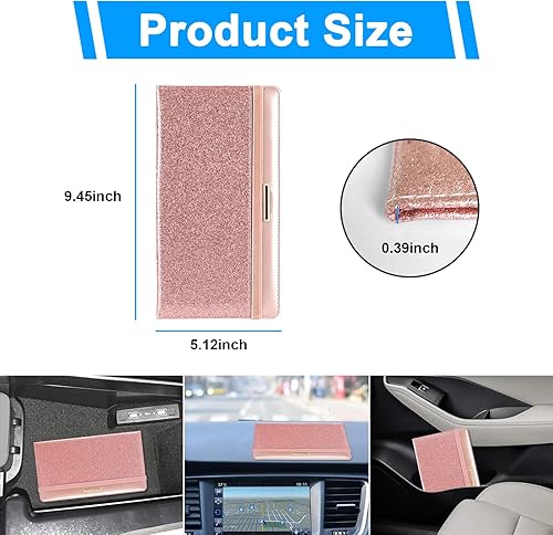 Miniatura 2 de Kewucn Soporte para registro y seguro de automóvil, organizador de cuero para documentos de licencia de vehículo con cierre de banda elástica para