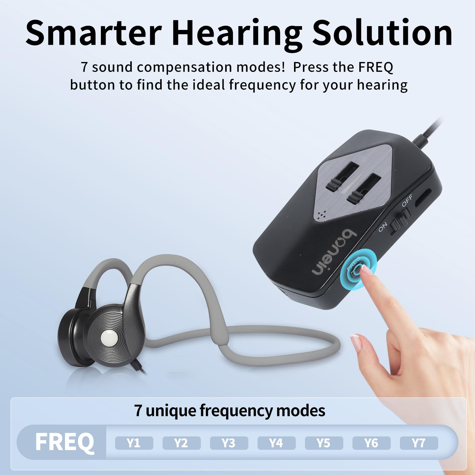 bonein Bone Conduction Hearing Headphones, 7 Audio Modes, Non-Intrusive Design, Ideal for All-Day Comfort and Everyday Use 4