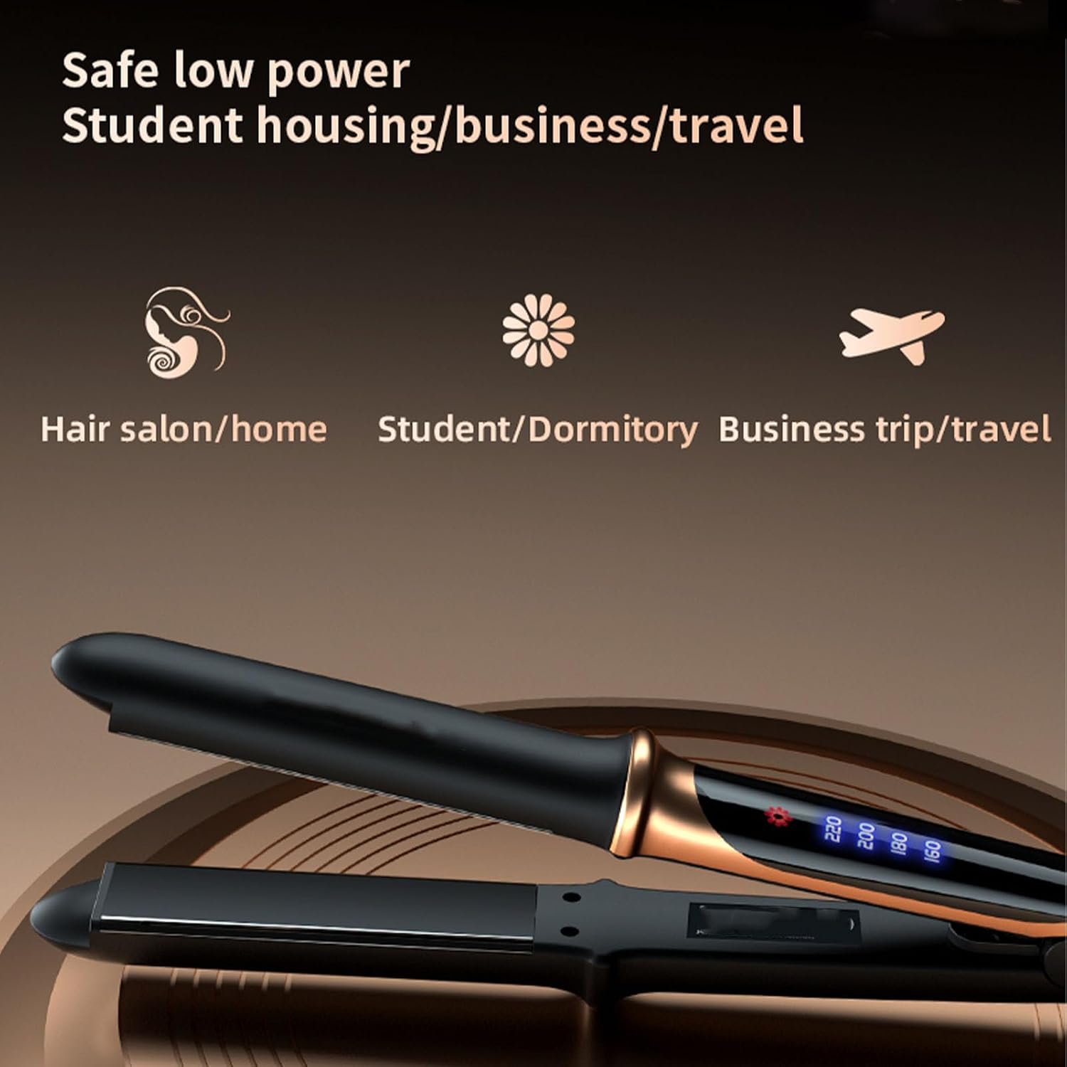 Mini Dual Purpose Curling Iron, 2026 Upgrade Mini 2 in 1 Curling Iron & Hair Straightener, Dual-Purpose Ceramic Travel Curling Irons for Short Hair, Ideal for All Hair Types & Daily Use (Black)