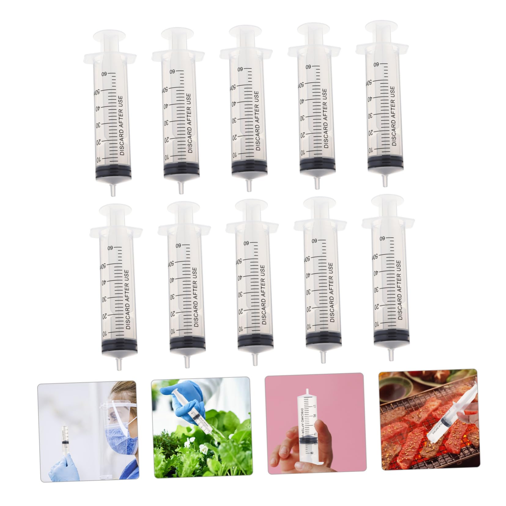 Siringa senza Ago 30 Pezzi 30ml in Plastica Bianca per Misurazione | Scala Graduata, Uso per Liquidi, Confezione da 30, Design Leggero e Facile da Riporre