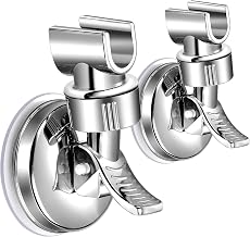 2PCS Shower Head Holder Adjustable Removable Shower Wall Holder Bracket Suction Cup Shower Head Bracket No Drilling for Home Hotel Bathroom