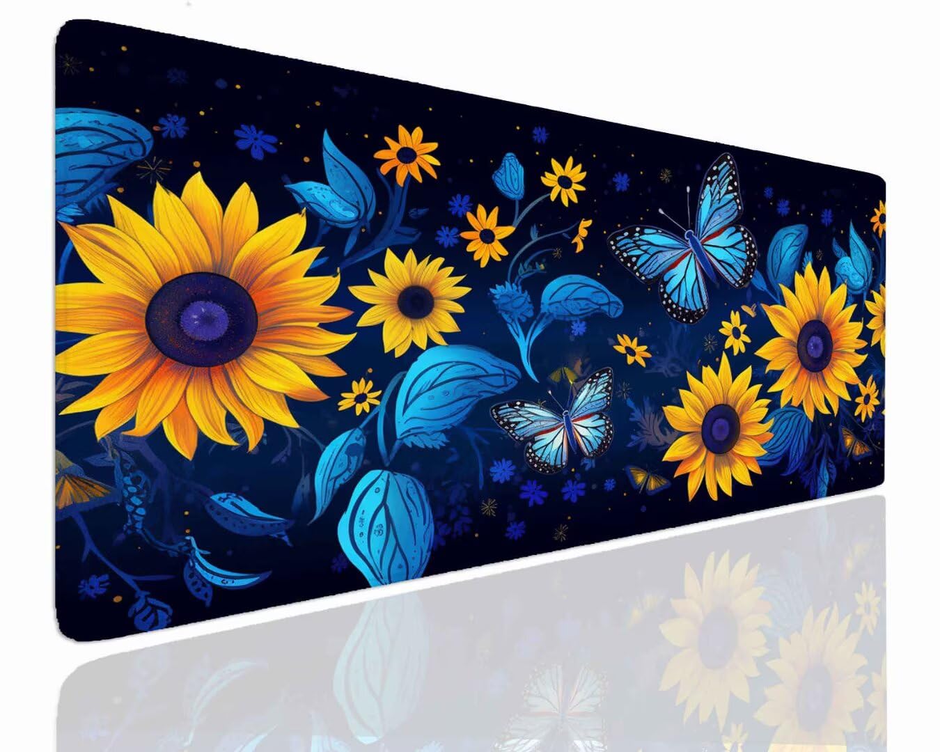Alfombrilla Ratón XXL Gaming, Alfombrilla Escritorio 900x600x4mm, Mouse Pad Mat XXL Antideslizante, Alfombrilla Raton Base de Goma Tapete Rato Gamer Mousepad XXL para PC, Oficina Butterfly J-134
