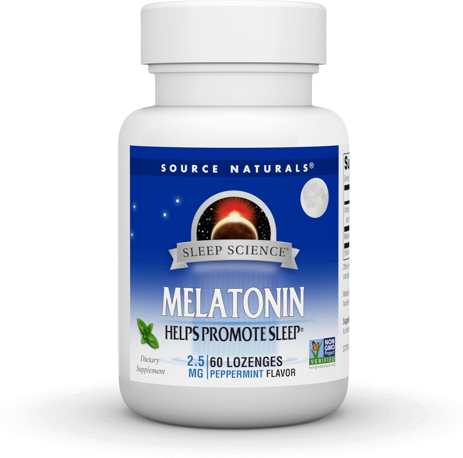 Source Naturals Melatonin, Helps Promote Sleep* 2.5 mg – 60 Peppermint Flavored Lozenges