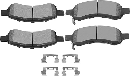 SCITOO Kits de pastillas de freno semimetálicas D1169 para Buick 2006-2017, Chevrolet 2006-2017, GMC 2006-2016, para Isuzu 2007-2008, Saab