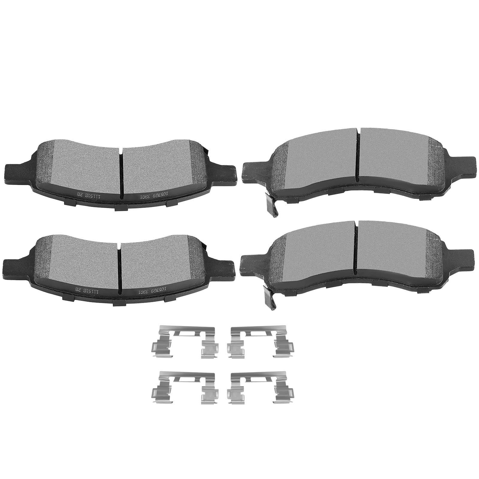 SCITOO D1169 Front Semi-Metal Brake Pads Sets Fit For Buick Enclave/Rainier,For Chevy SSR/Trailblazer EXT/Traverse,For GMC Acadia/Canyon/Envoy XL,For Isuzu Ascender,For Saab 9-7x,For Saturn Outlook