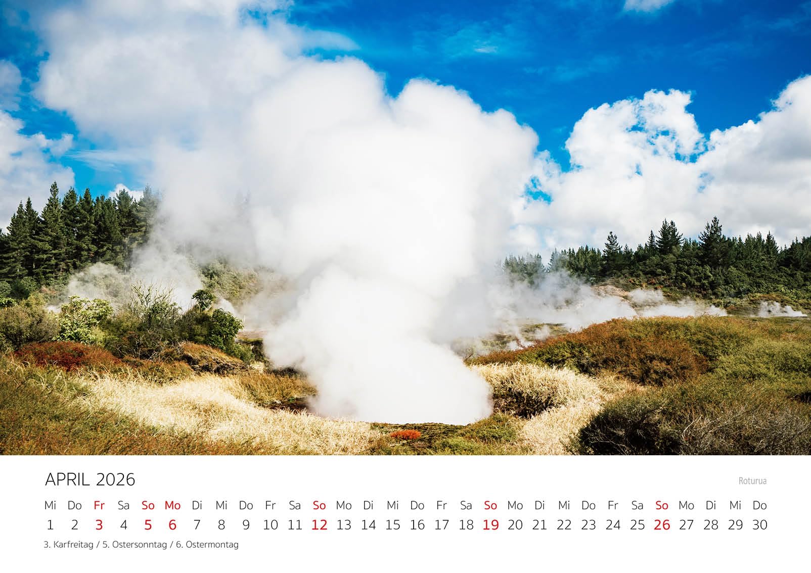 Edition Seidel Premium Kalender Faszination Neuseeland 2026 Format DIN A3 Wandkalender New Zealand Mount Cook Natur Nationalpark Wasserfälle Insel Stefan Becker