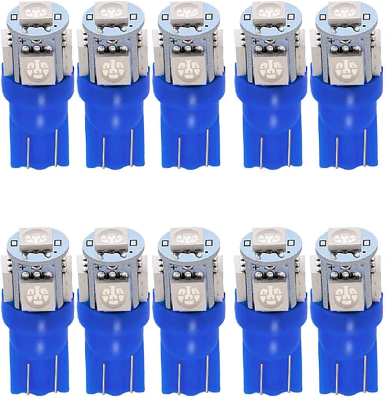 Bebebao 20-Pack 194 Led Bulb Blue,Smd 0.5W Led Bulb for Car Interior Lights Dome Map Light Trunk Door Light Dashboard Bulb License Plate Light Lamp