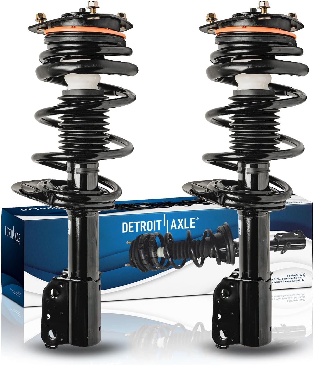 2 Front Struts for Chevy Impala Monte Carlo Pontiac Grand Prix Buick LaCrosse Century Regal Allure Complete Struts w/Coil Springs Replacement Strut Shocks Assembly