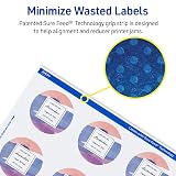 Avery Round Labels, 1.5" Diameter, Glossy White, Sure Feed Technology, Print-to-The-Edge Capability, Laser/Inkjet Compatible, 160 Printable Labels Total (5228) – view 4