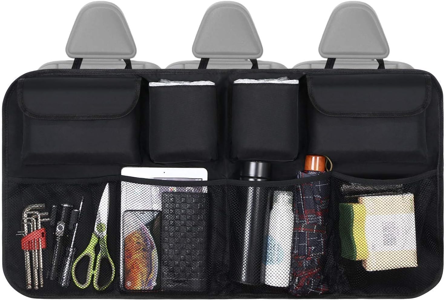 Organizzatore Auto per Tesla Model Y 2025 | Borsa Bagagliaio Auto Organizer Sedile Posteriore Rete Portaoggetti Tasca Porta Oggetti Modulo Salvaspazio Baule