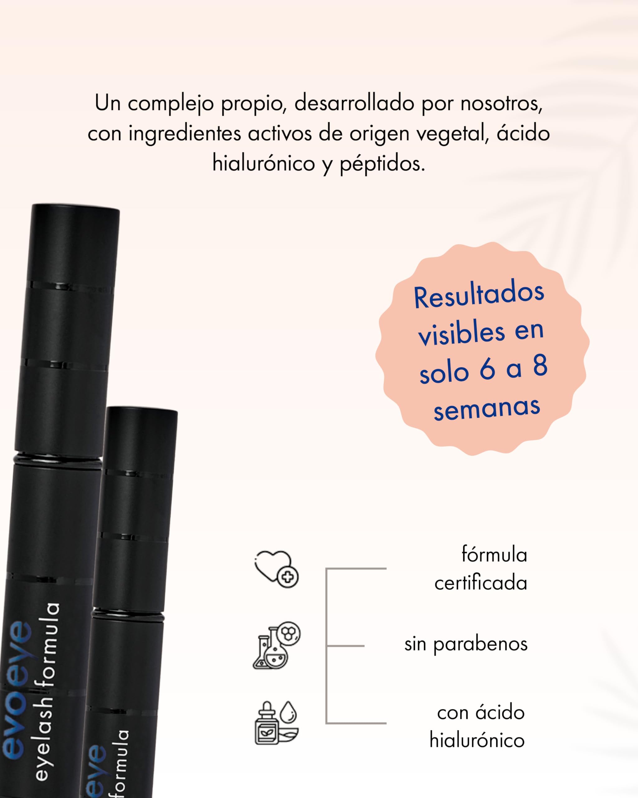 Set Ventaja evoeye Eyelash Formula 2.0 – 3 ml + 1 ml | Sérum de pestañas con booster natural para pestañas más largas y densas en 6–8 semanas | Lash Serum