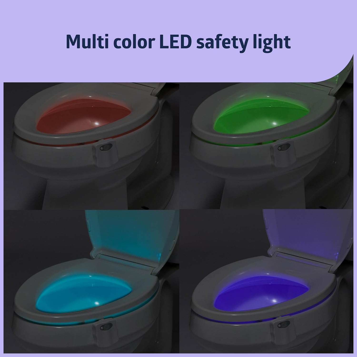 Medline Multi-Function Bathroom Kit for Caregivers, Seniors and Adults: Toilet Seat Riser and Attachable Toilet Light for Adults, Disabled- Enhanced Safety, 1 Ct.