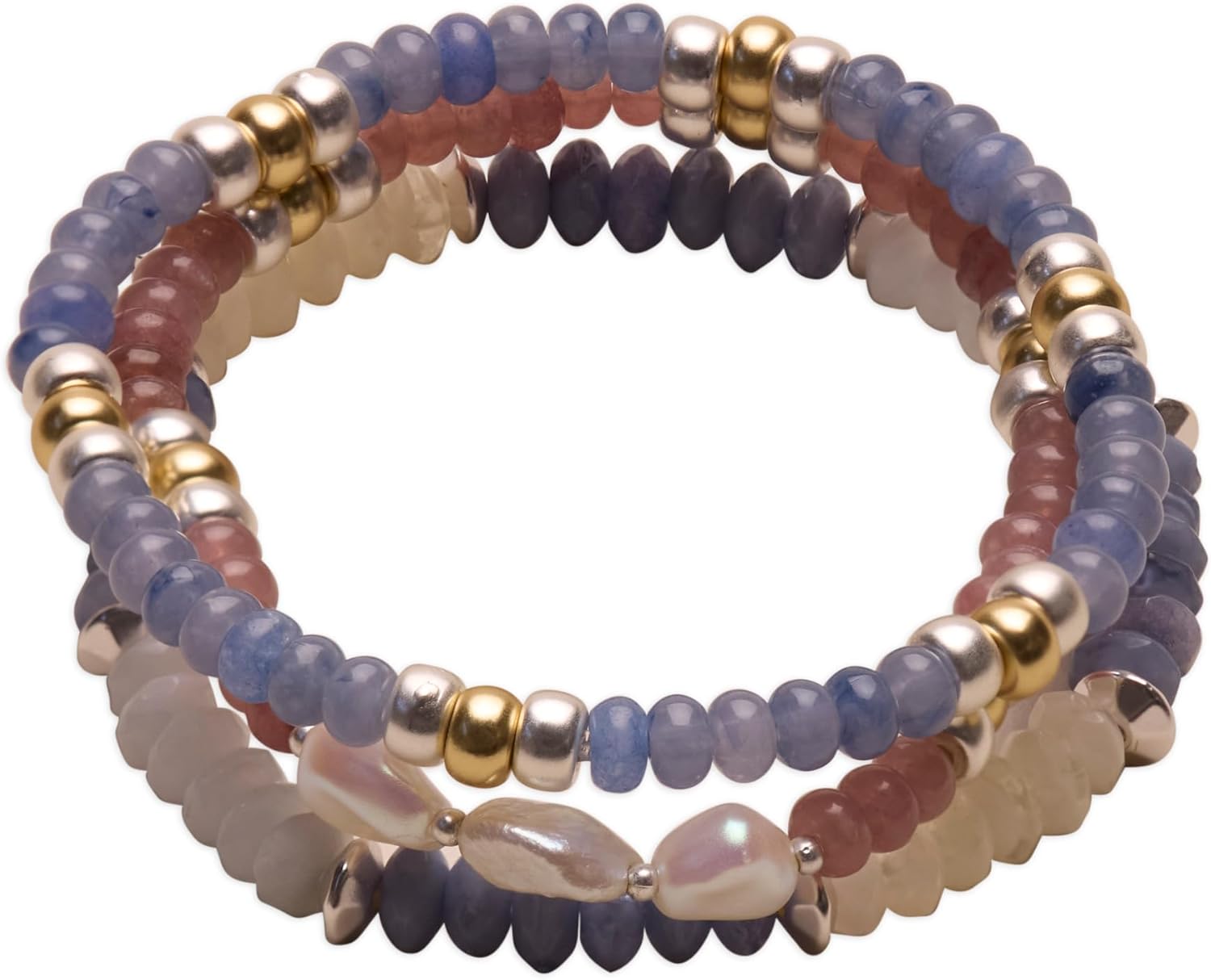 Lucky Brand Women's Beaded Bracelet Set, Two Tone, Unsized