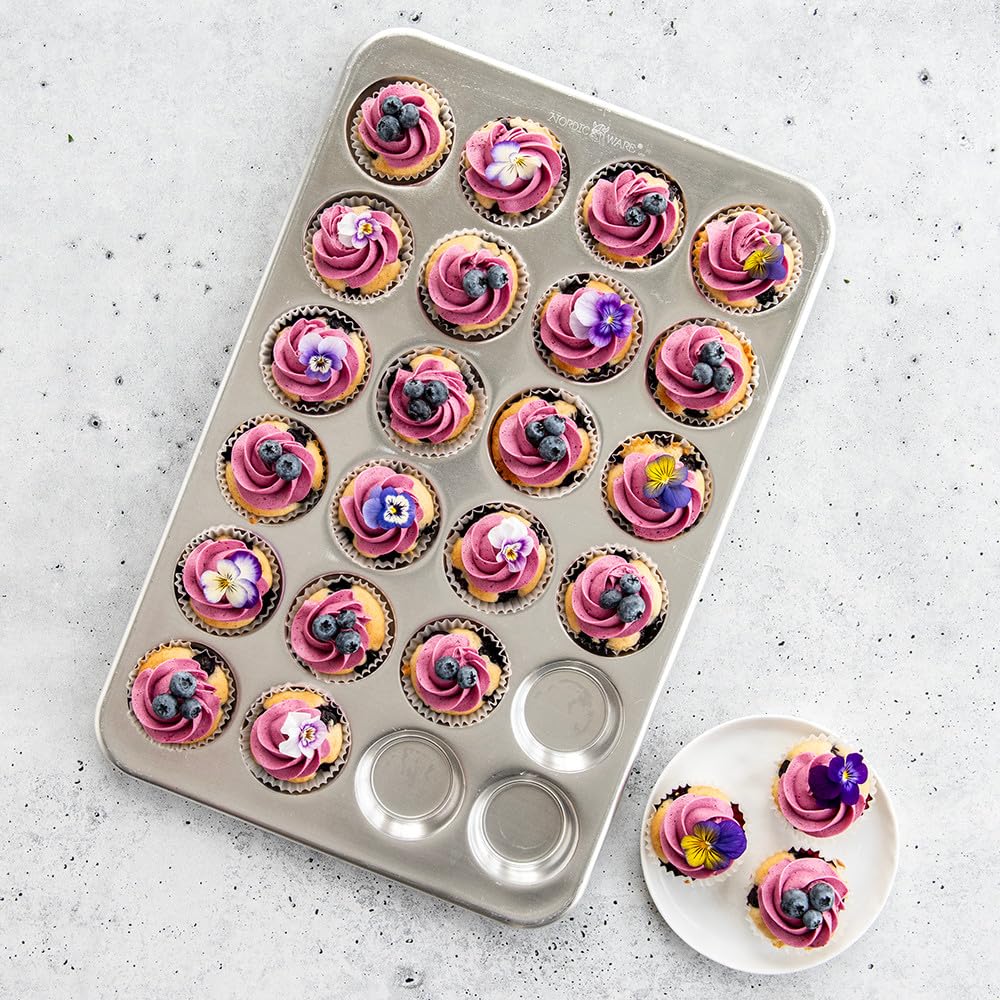 Nordic Ware Naturals mała foremka do muffinek - srebrna