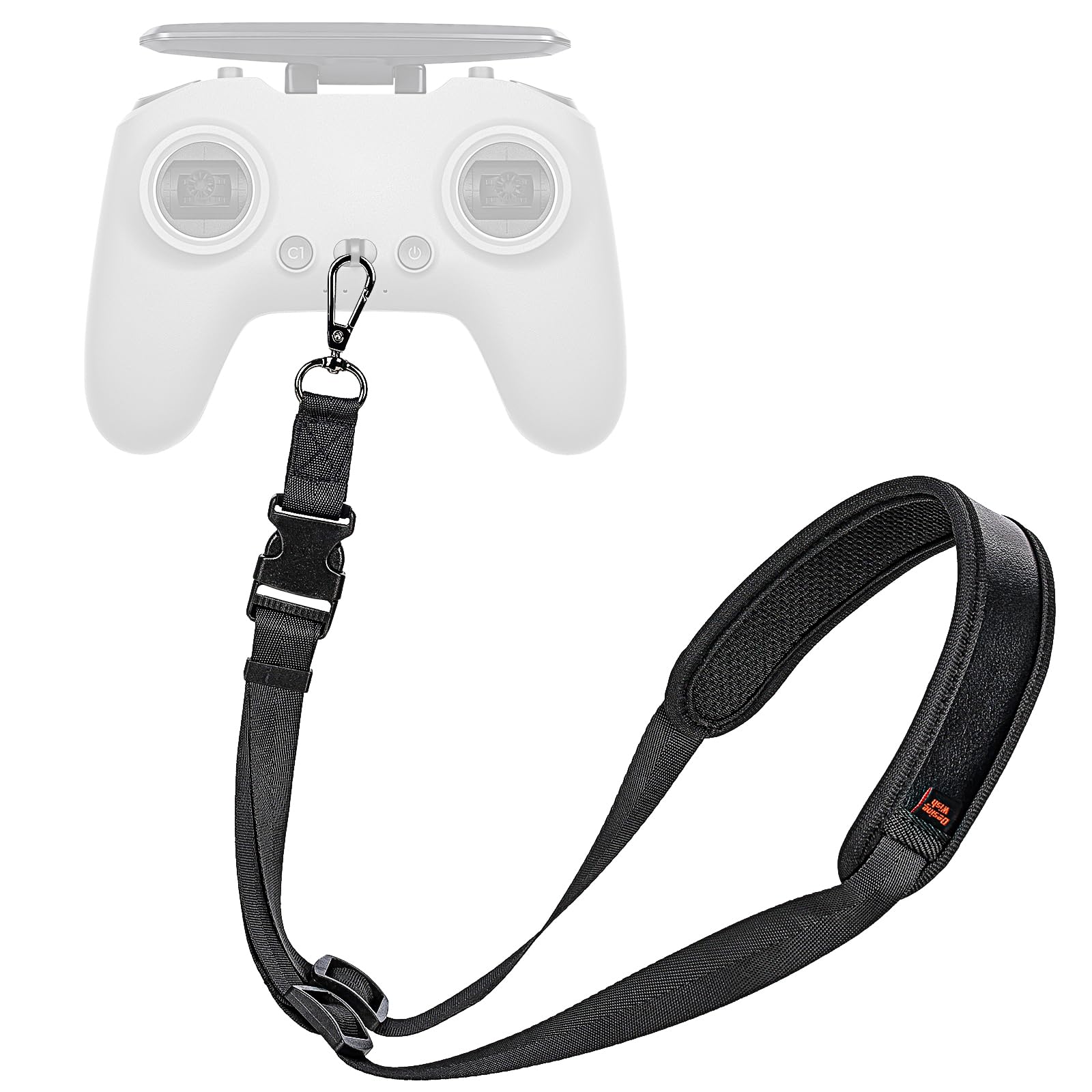 Cordón para control remoto DJI FPV 3 2 correa cuello acolchada ajustable negra 8