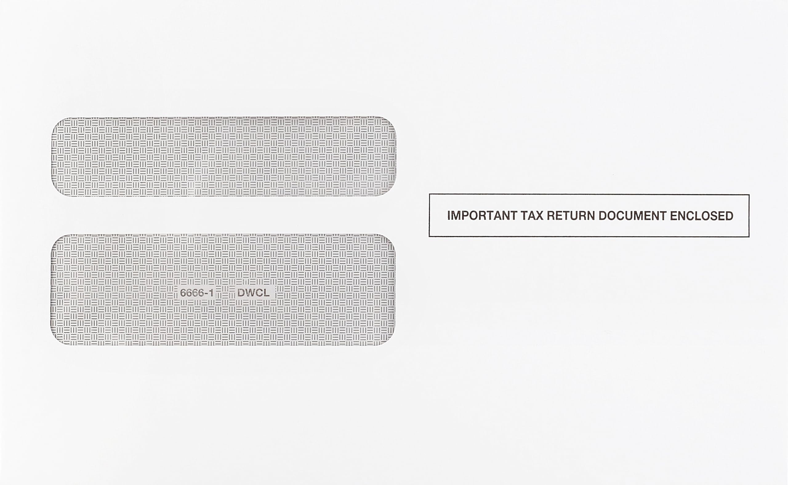 100 sobres W2, sobres de seguridad de doble ventana para formularios de impuestos W-2, diseñados para formularios láser W2 impresos, para escritorio QuickBooks y otros programas de impuestos, 5 5/8 x