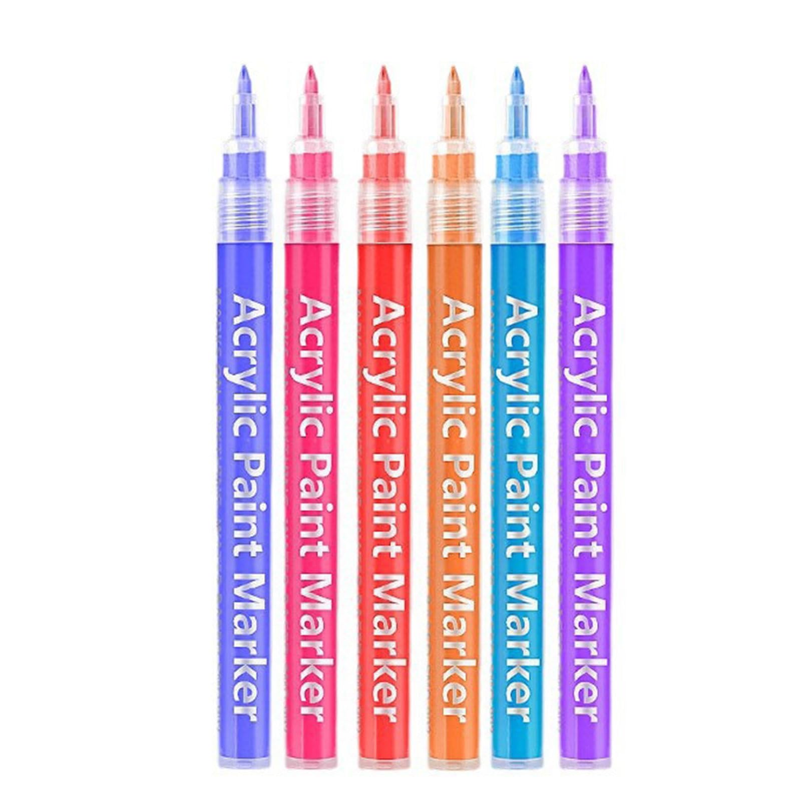 Rotuladores de pintura para uñas artísticas, bolígrafos de dibujo para pintura acrílica y decoración, punta de alta precisión, tintas de secado rápido, bolígrafos para manualidades