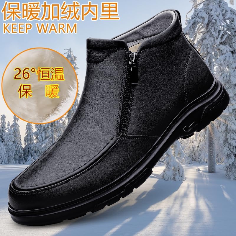 Men's Oxford & Derby Boots Ankle Boots Short Boots Leather Flat High-top Slip On Zip For Male