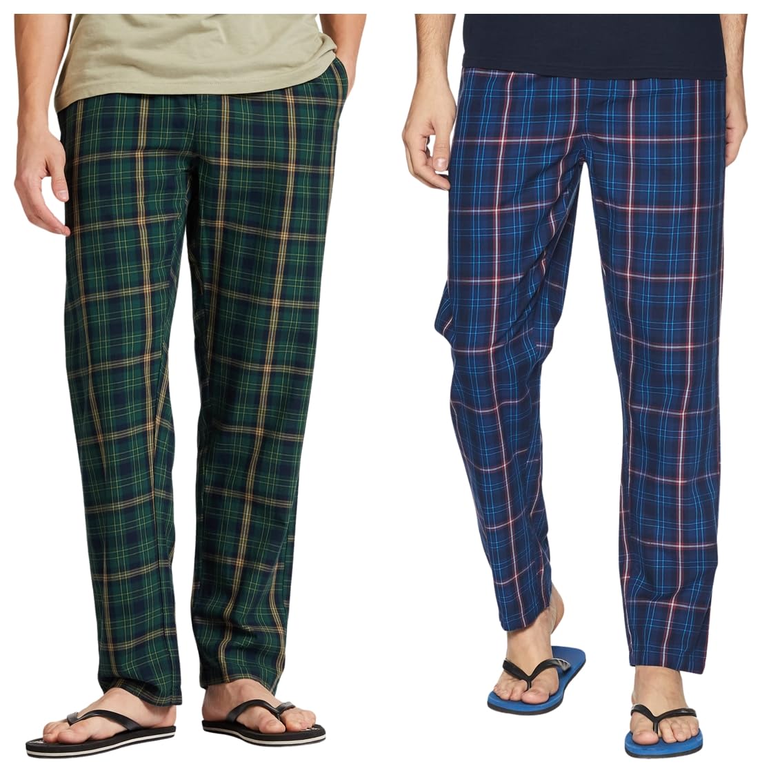 u.s. polo assn. Mens Checkered Cotton Mid Rise Lounge Regular Fit Pants (Pack of 2)-picture-46