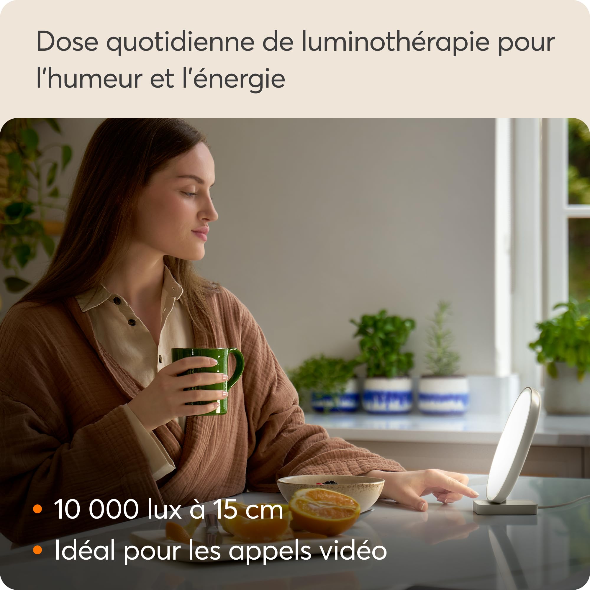 Lumie Dash Lampa Antydepresyjna 10 000 Lux LED CRI 95+ Regulowanym Natężeniem Światła
