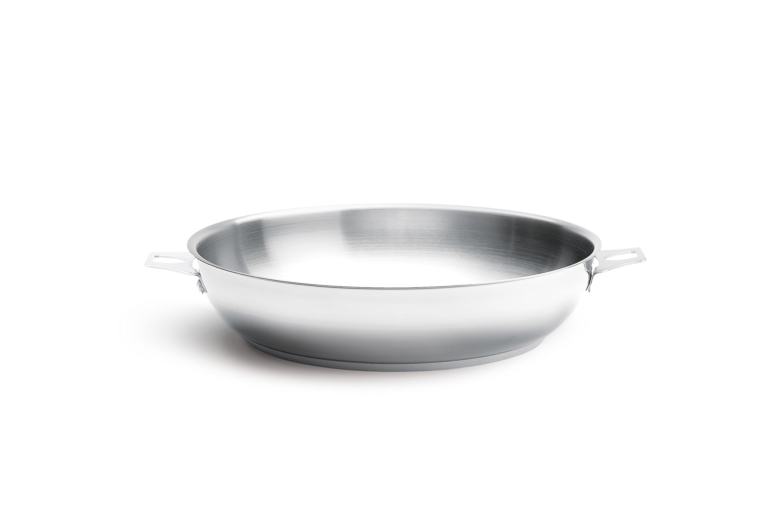 de Buyer 3493.28 POELE Twisty Tout INOX Ø 28CM, Acier Inoxydable, Argenté, 28 cm