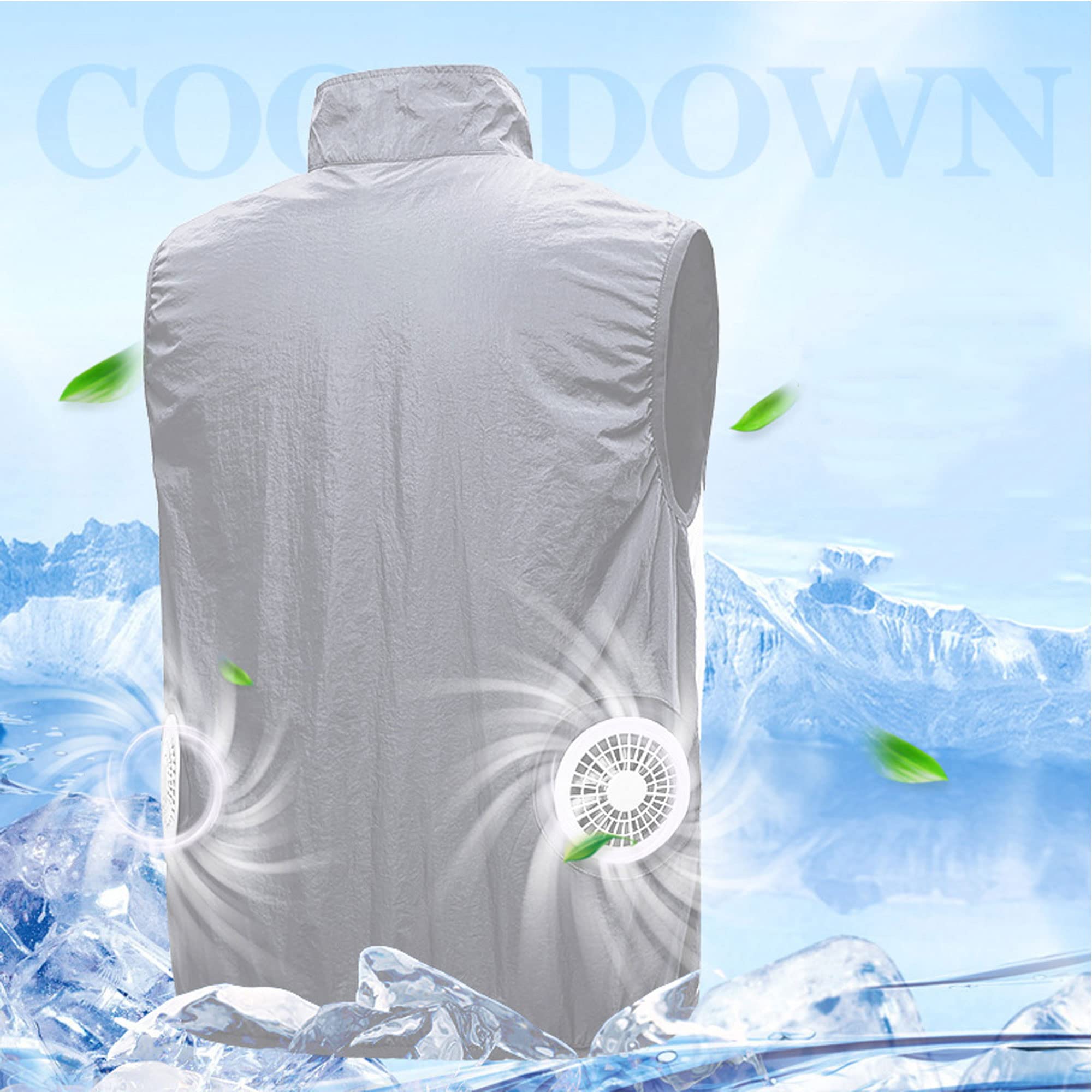 Letuwj Chaleco de protección solar para verano, traje de ventilador, ropa de trabajo