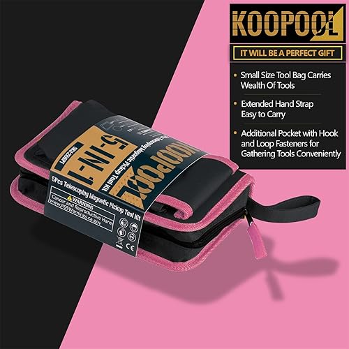 Miniatura 34 de Juego de herramientas de recogida magnética telescópica, telescopio de espejo de inspección, linterna LED, accesorios geniales para hombres, regalos