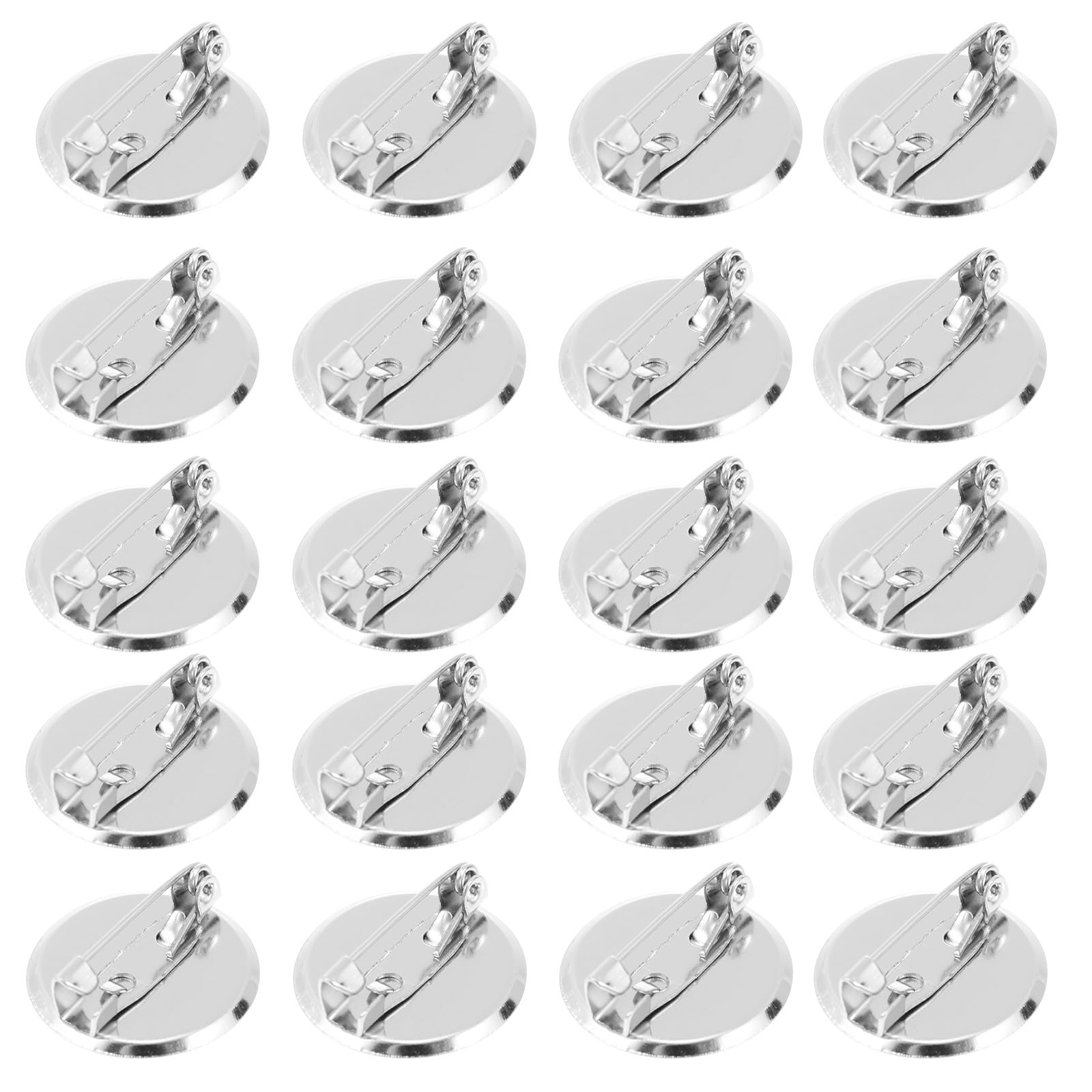 Bases de broche de metal de 20 mm para reparar alfileres rotos y crear bisutería personalizada