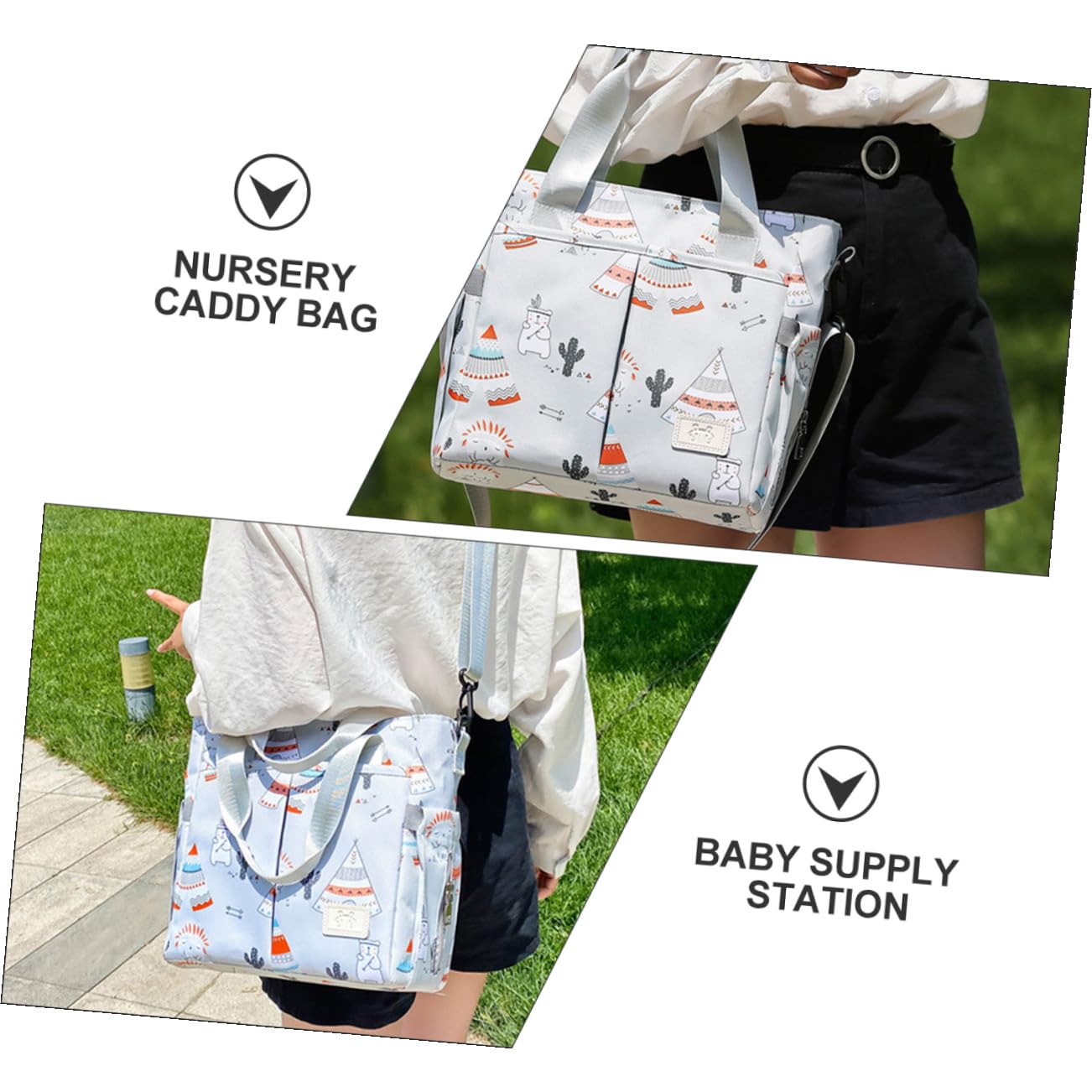 VICASKY Bolsa de Maternidad Grande de Nylon Tres Usos para Ñiño