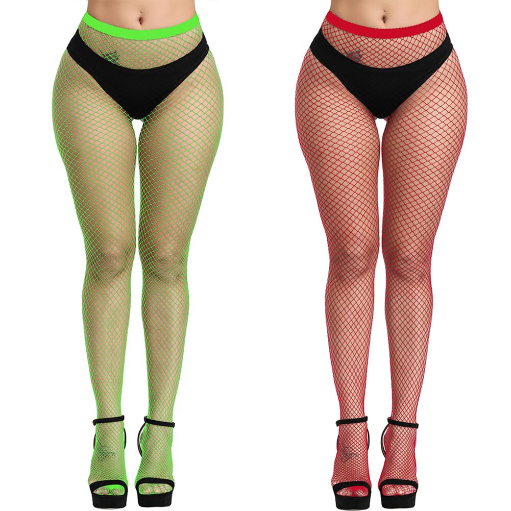 Fishnet Stockings Womens High Waist Tights Sexy Sheer Mesh Pantyhose
