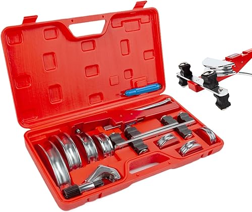 ICOOL Kit de doblador de tubos herramienta manual de 1/4 a 7/8 pulgadas para mantenimiento del sistema de refrigeración HVAC de aluminio de cobre