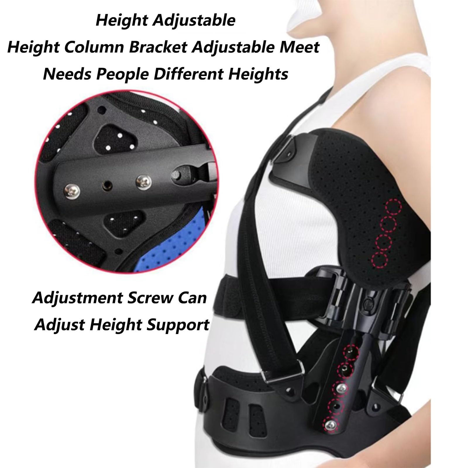 SFKLYU Corrector Escoliosis con Corrección Postura Aparato Ortopédico Fijo para Escoliosis Cervical y Espalda Ajustable para Recuperación Posoperatoria