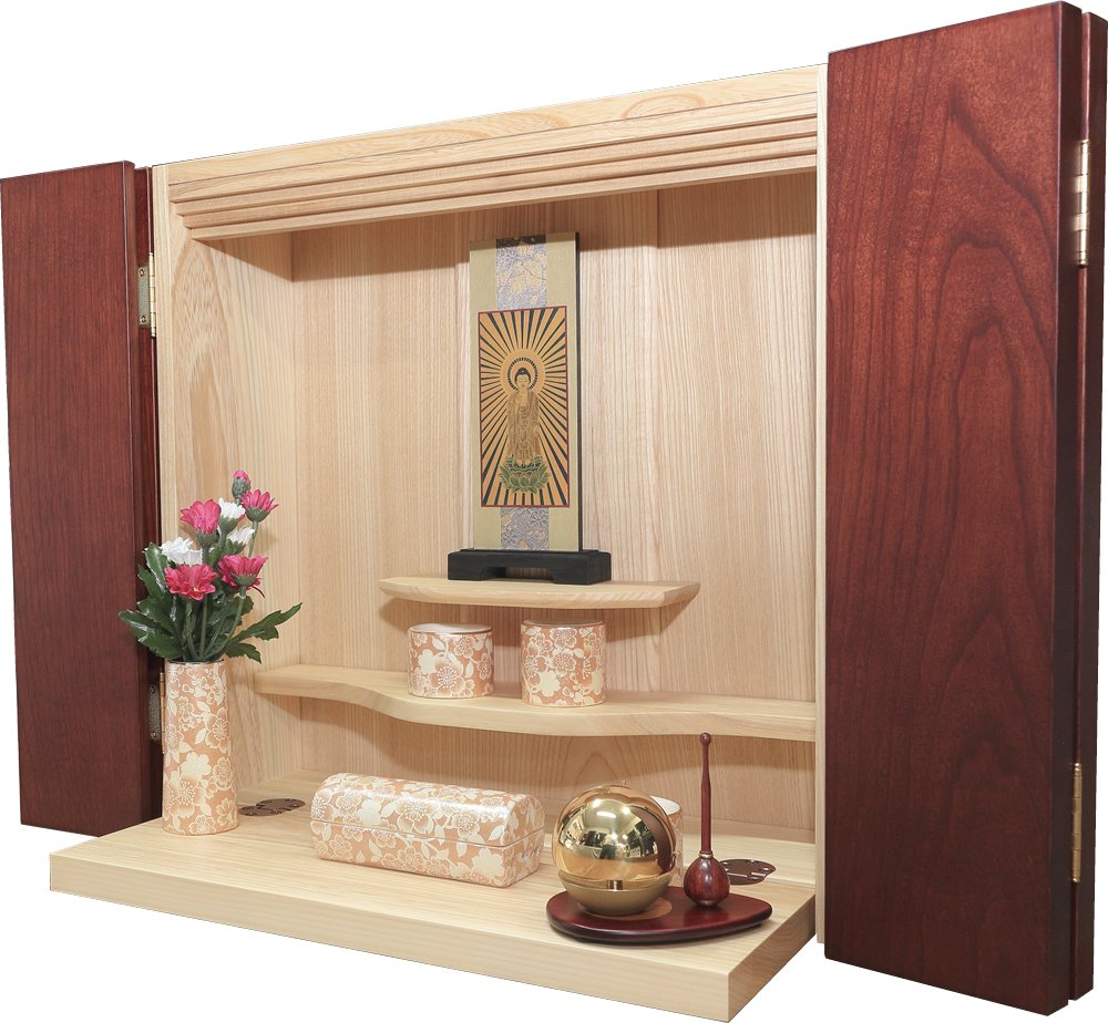 Amazon｜松山神仏具店 壁掛け仏壇 モダン仏壇 ミニ 壁壇14号 かべだん