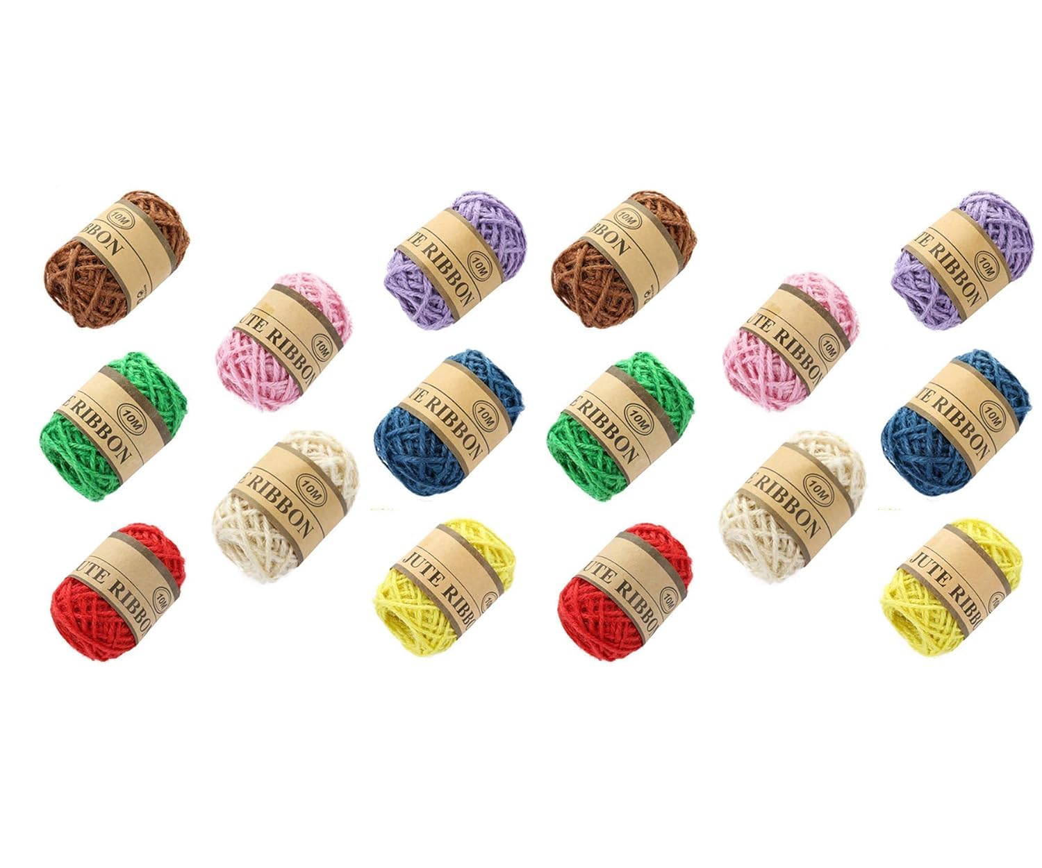 SEJASCOLLECTIONS | Set of 12 roll |10 Meters Each 2mm Thick Multicolor Jute Twine String Hemp for Decoration, Art and Craft, DIY, Scrapbooking, Gift Wrapping (12 Multicolor, Rolls) 4