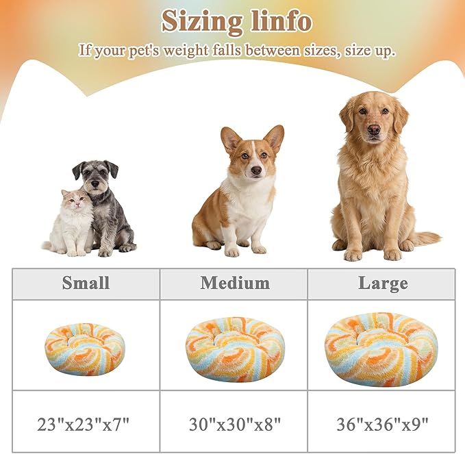 Cama Redonda para Perro Pequeño 58cm Lavable Antiansiedad miniatura 8