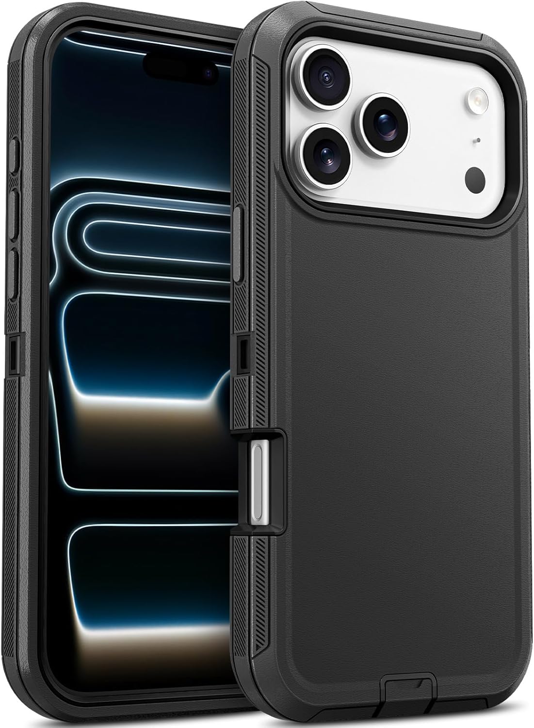 Jelanry Case for iPhone 17 Pro Max 5G 6.9-inch, Heavy Duty Rugged & Dual-Layer Shockproof Drop Proof Protection w/Port Anti dust Scratch Back Cover Phone Cases for Apple iPhone 17 Pro Max 2025, Black Black iPhone 17 Pro Max (6.9")