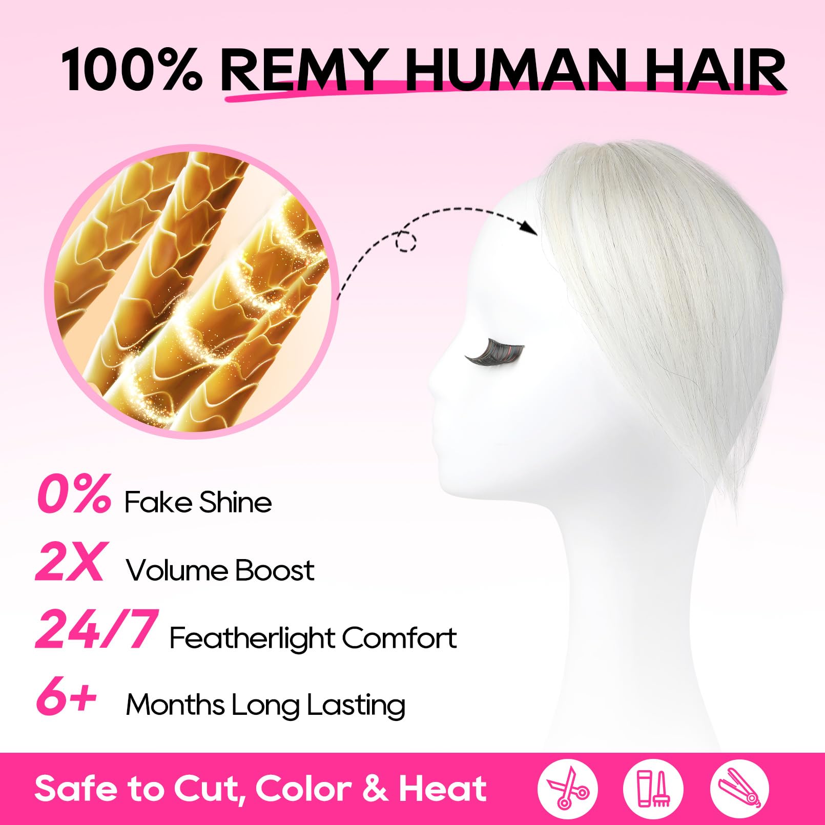 8 Inch Human Hair Clip-In Extensions for Volume, Fine Hair Amazon.com : MY-LADY Clip In Hair Extensions 100% Real Human  main image 4