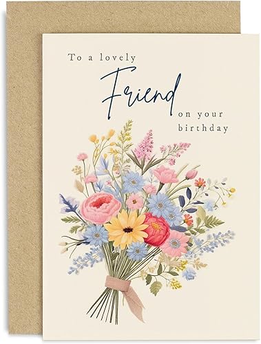 Miniatura 7 de Old English Co. - Tarjeta de felicitación de flores para cumpleaños de madrinas, tarjeta especial de cumpleaños femenina para ella, tarjetas de