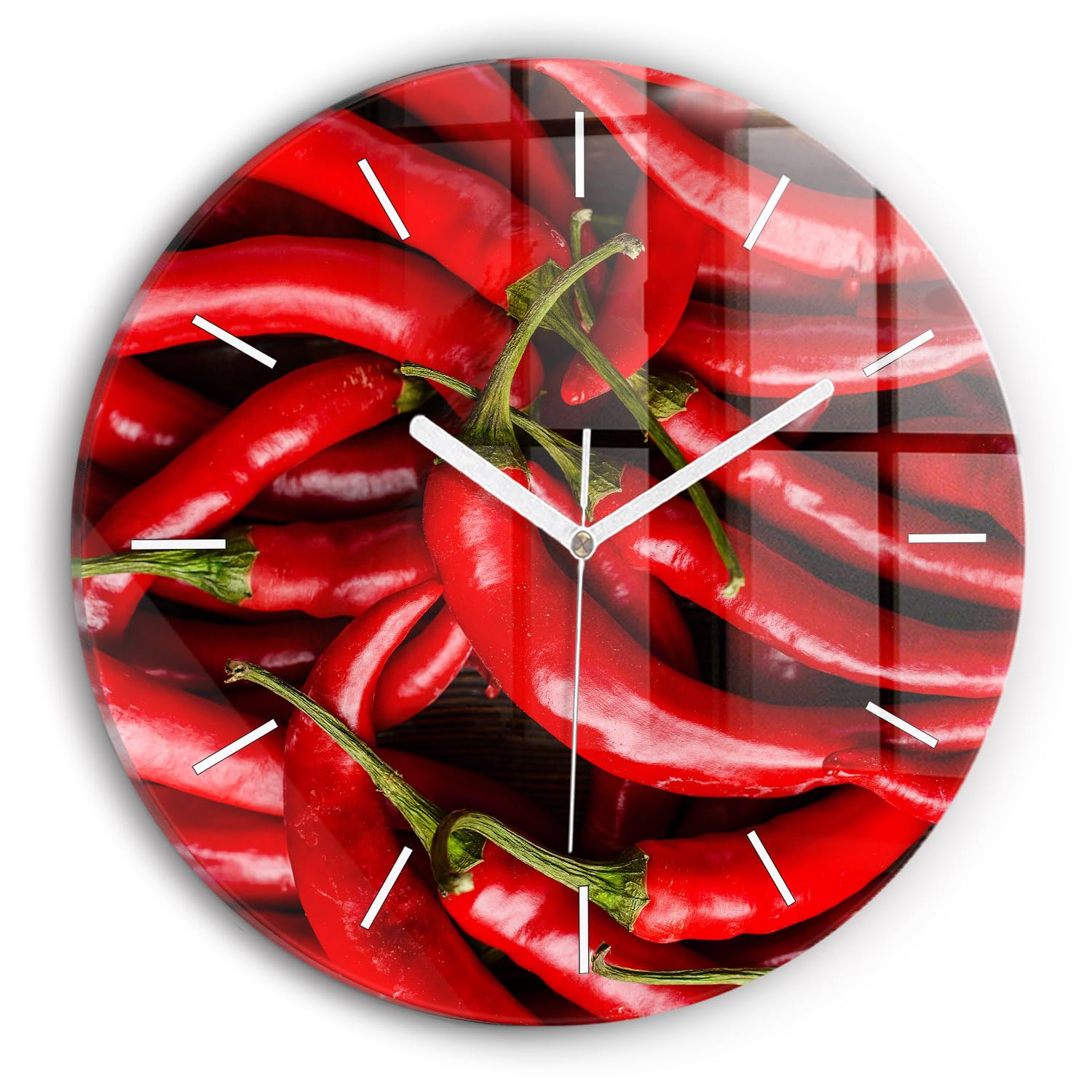 Horloge en Verre silencieuse Wallfluent 30 cm pour supprimer le bruit du tic-tac