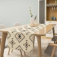 Vista 214 de Camino de mesa de mediados de siglo, moderno patrón atómico absctract geométrico retro de los años 1950 y 1960 S para decoración de mesa del hogar