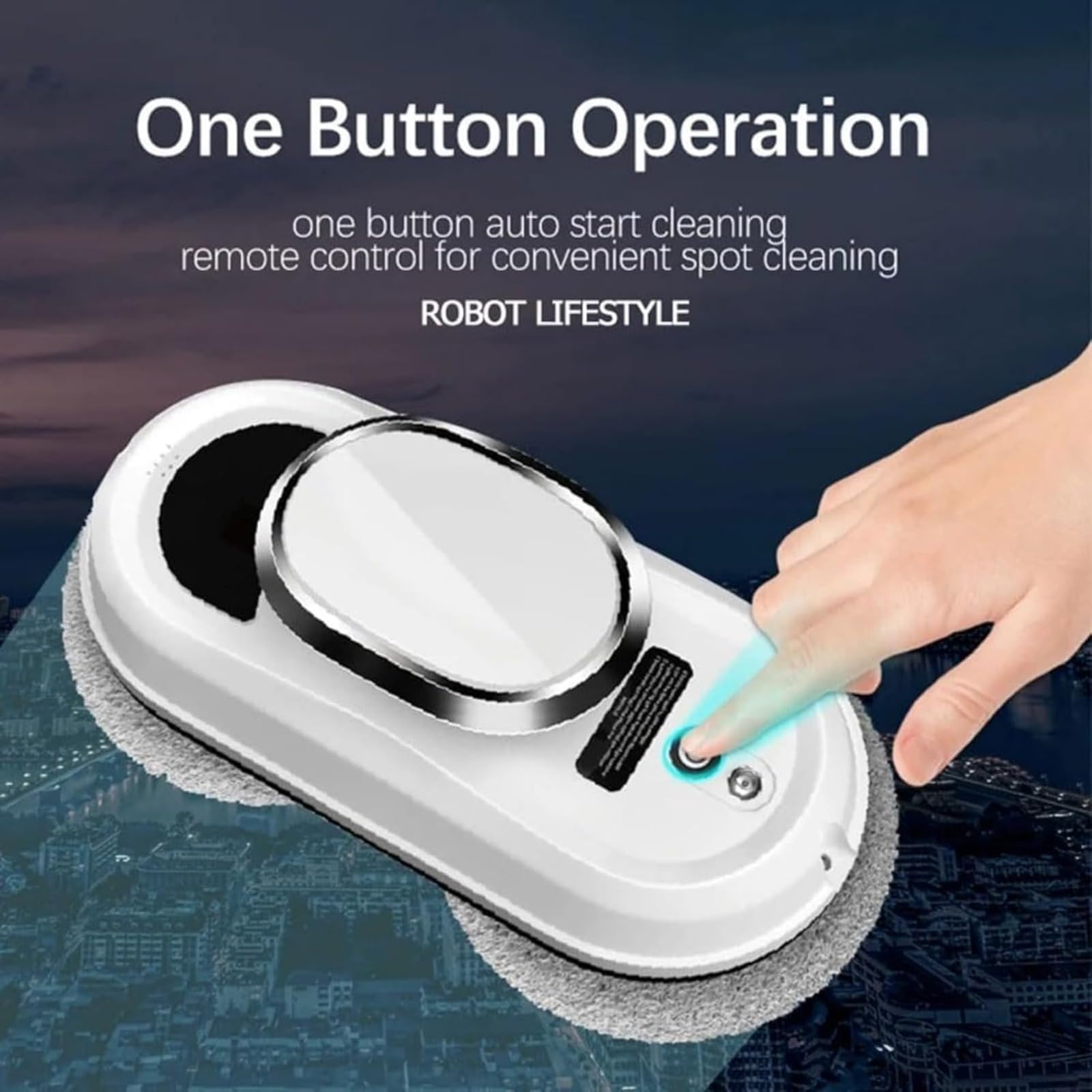 Robot limpiador de ventanas, diseño magnético inteligente con succión de 2800 Pa, control remoto para limpieza automática de cristales en interiores y exteriores y ventanas de gran altura