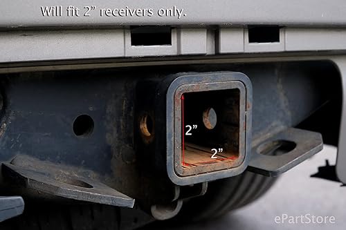 Miniatura 4 de eVerHitch Tapón de enganche de remolque de 2 pulgadas con bandera negra americana de metal, apto para cualquier receptor de enganche de 2 pulgadas