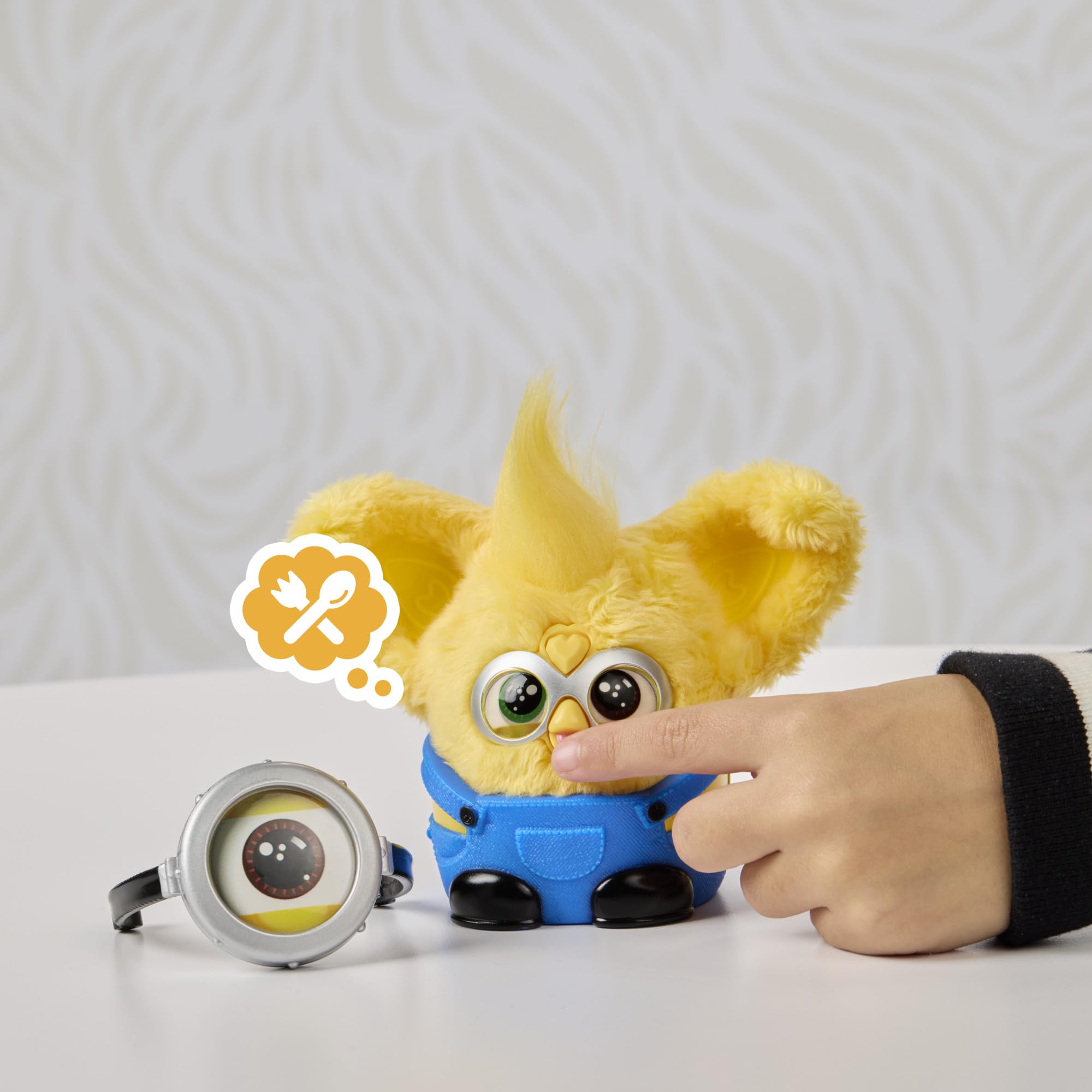 Furby Furblets Minions, miniaturowa pluszowa elektroniczna zabawka kolekcjonerska w skali 7,6 cm, na oficjalnej licencji, wiek: od 6 lat