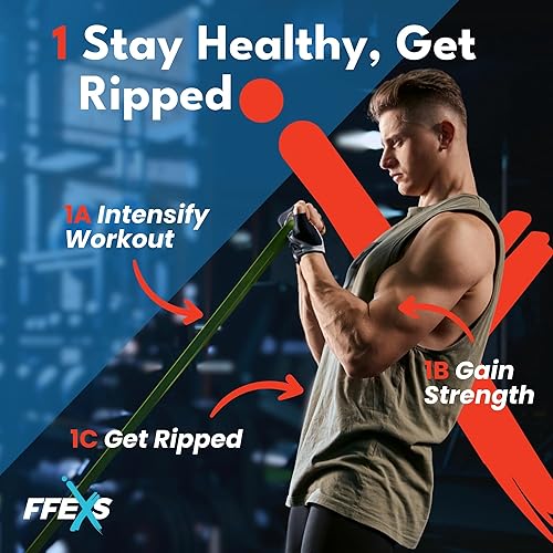 Miniatura 9 de FX FFEXS  Juego de bandas de asistencia para dominar  Bandas de resistencia para hombres y mujeres  Bandas elásticas para entrenamiento y fitness y